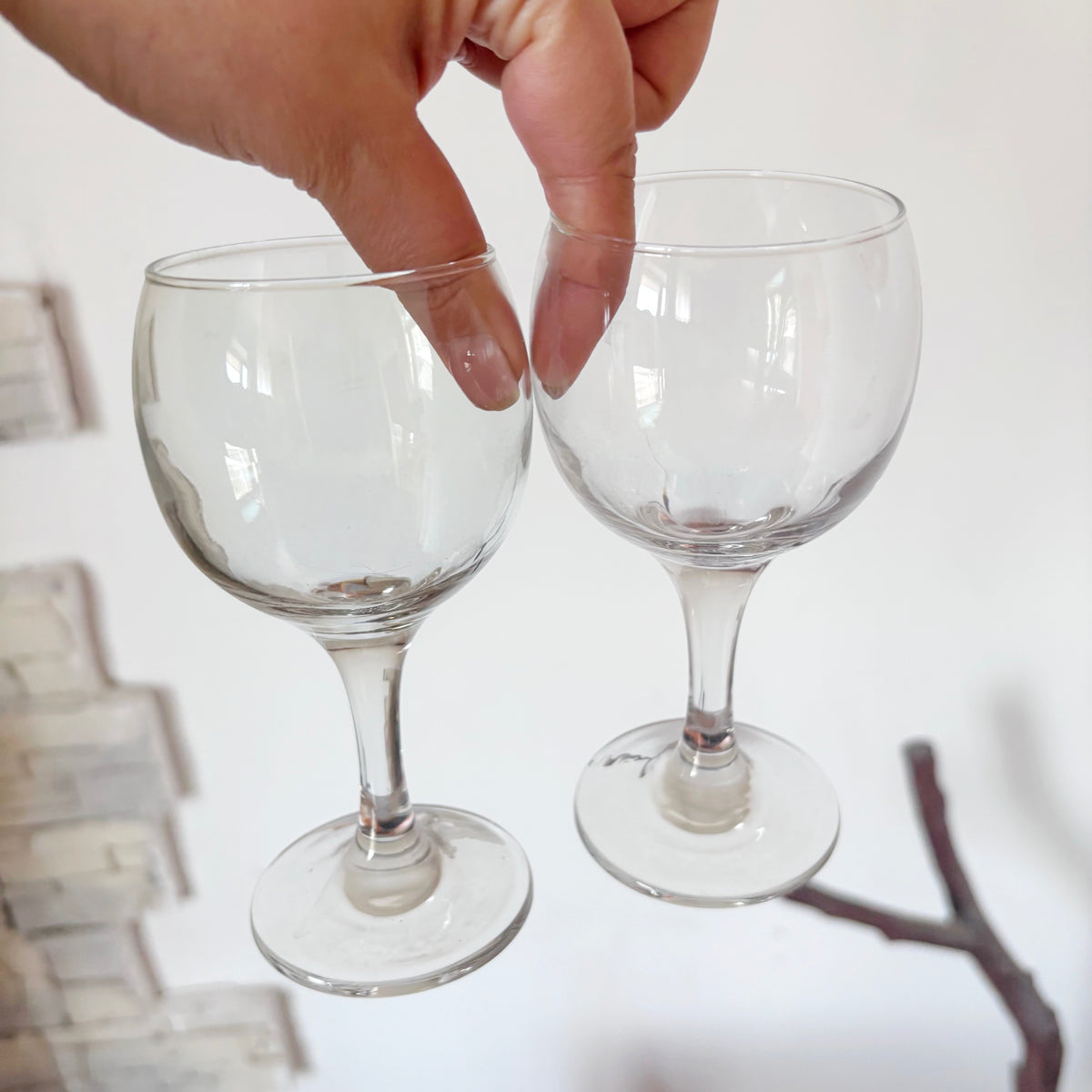 Vintage Soviet Stemmed Glasses, Set of 4, USSR Liqueur Goblets, 1970s–1980s Retro Barware