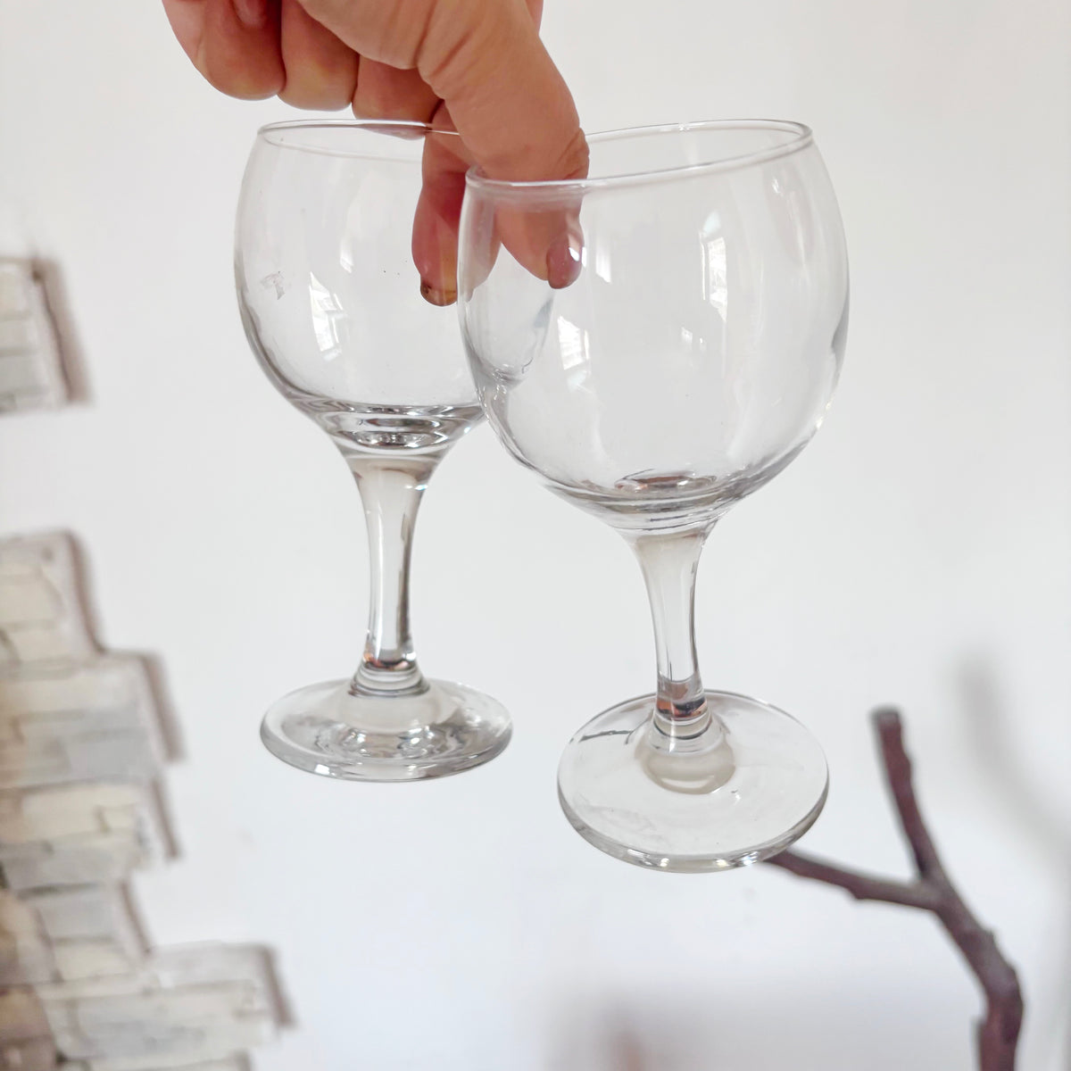 Vintage Soviet Stemmed Glasses, Set of 4, USSR Liqueur Goblets, 1970s–1980s Retro Barware