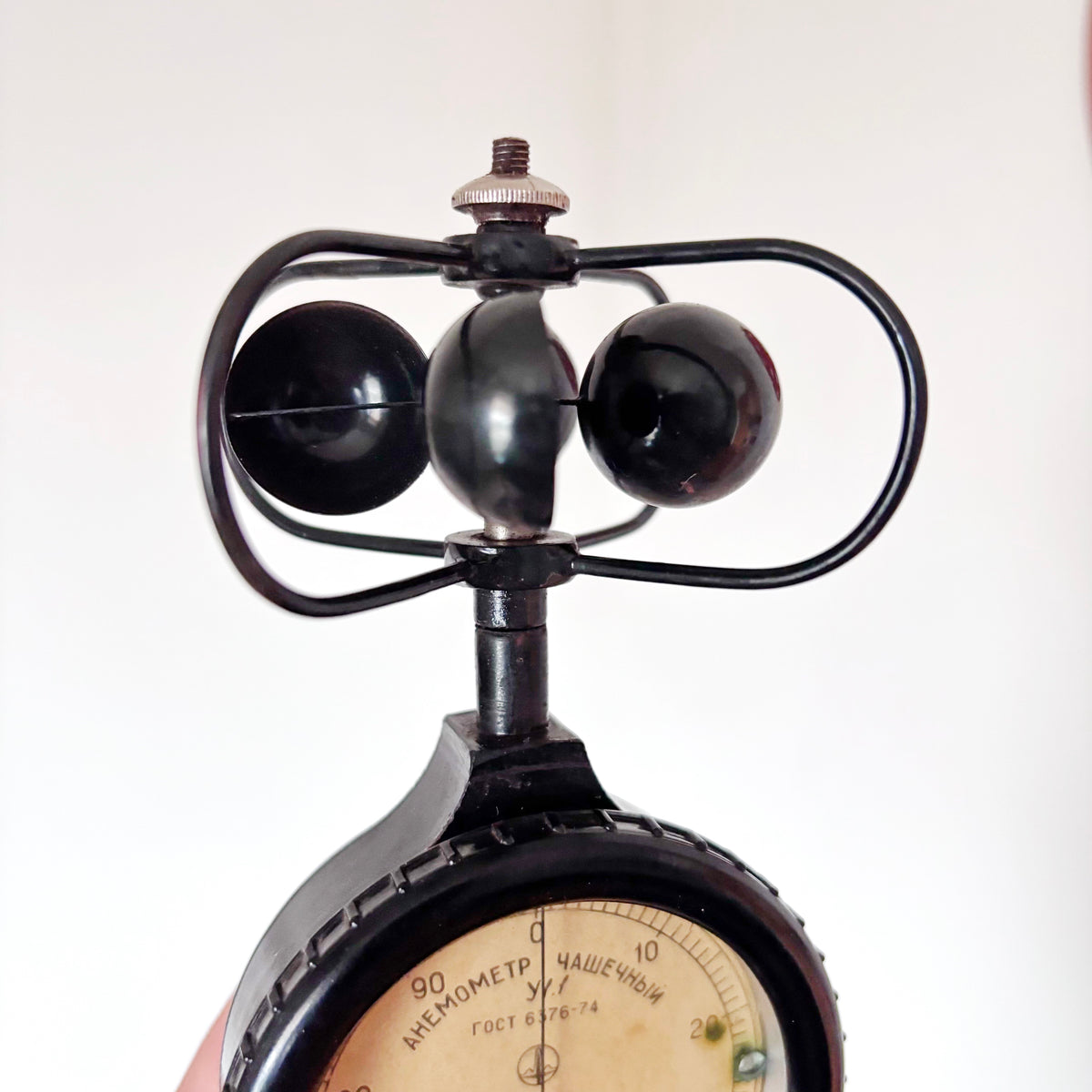 Vintage Soviet MS-13 Cup Anemometer, Mechanical Wind Speed Meter, Bakelite Case, Scientific Instrument, USSR Industrial Collectible