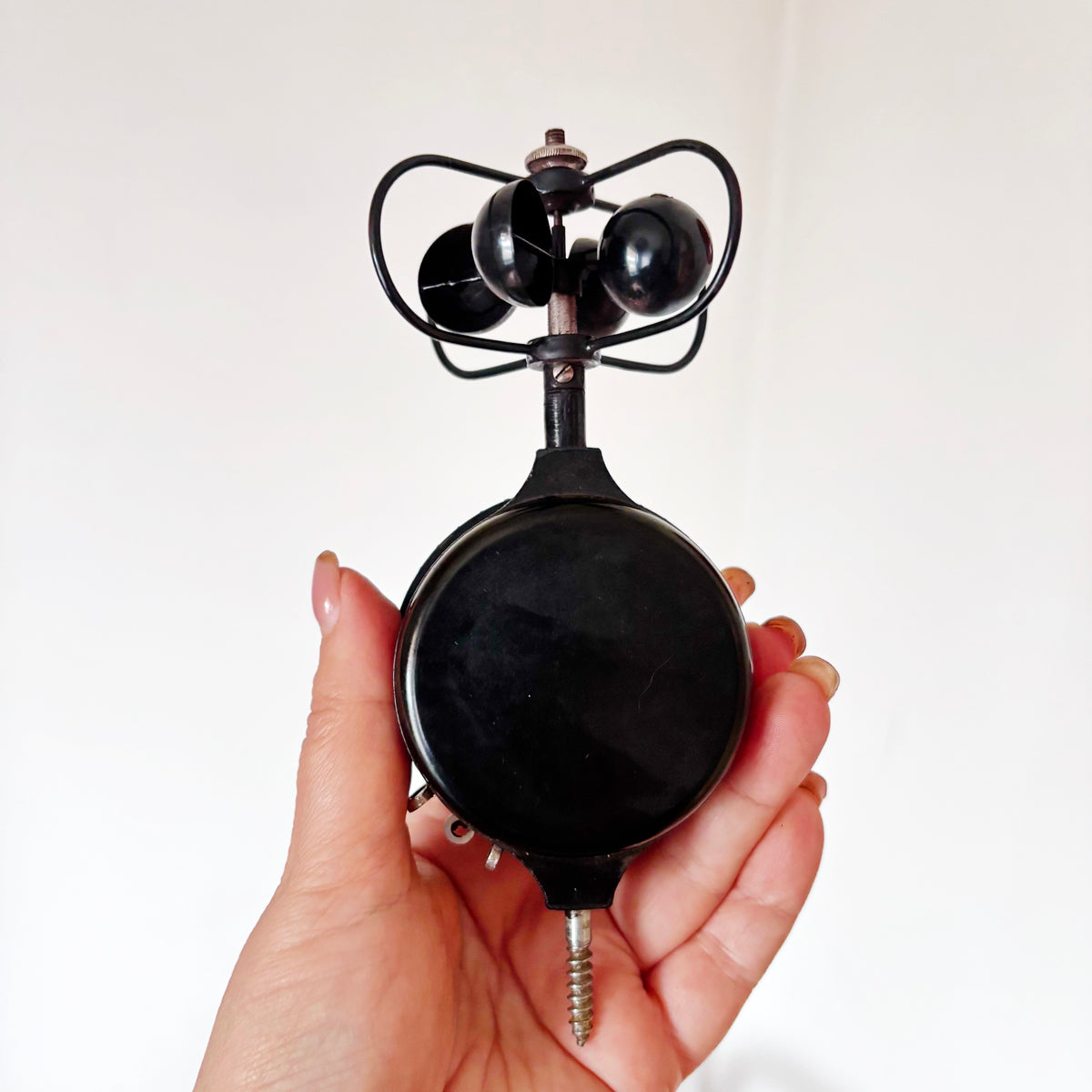 Vintage Soviet MS-13 Cup Anemometer, Mechanical Wind Speed Meter, Bakelite Case, Scientific Instrument, USSR Industrial Collectible