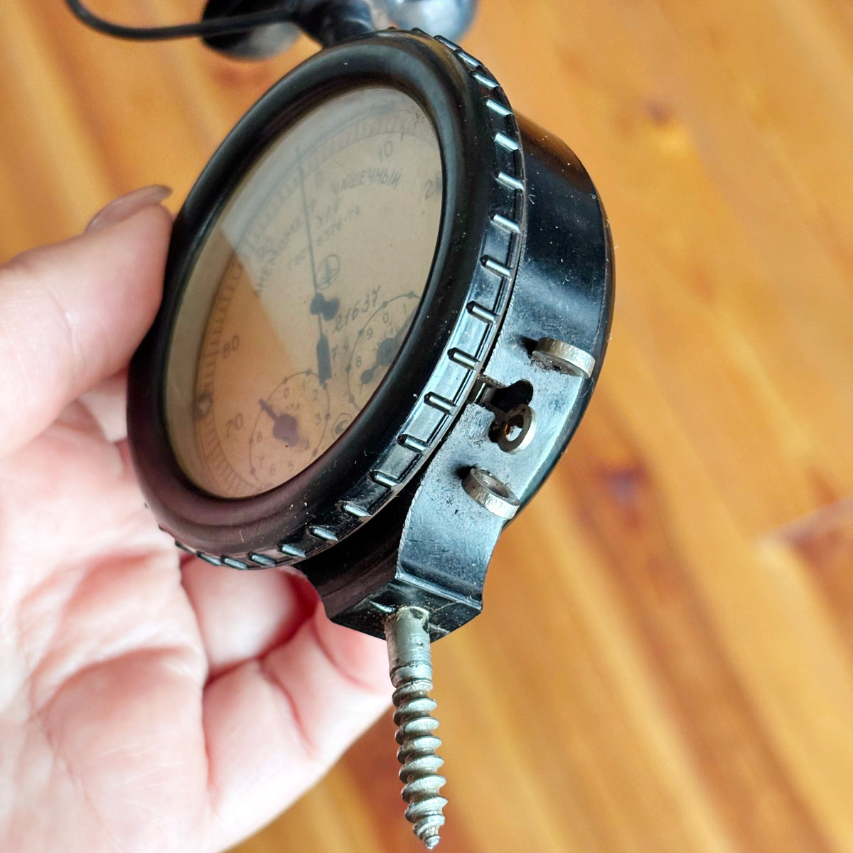 Vintage Soviet MS-13 Cup Anemometer, Mechanical Wind Speed Meter, Bakelite Case, Scientific Instrument, USSR Industrial Collectible
