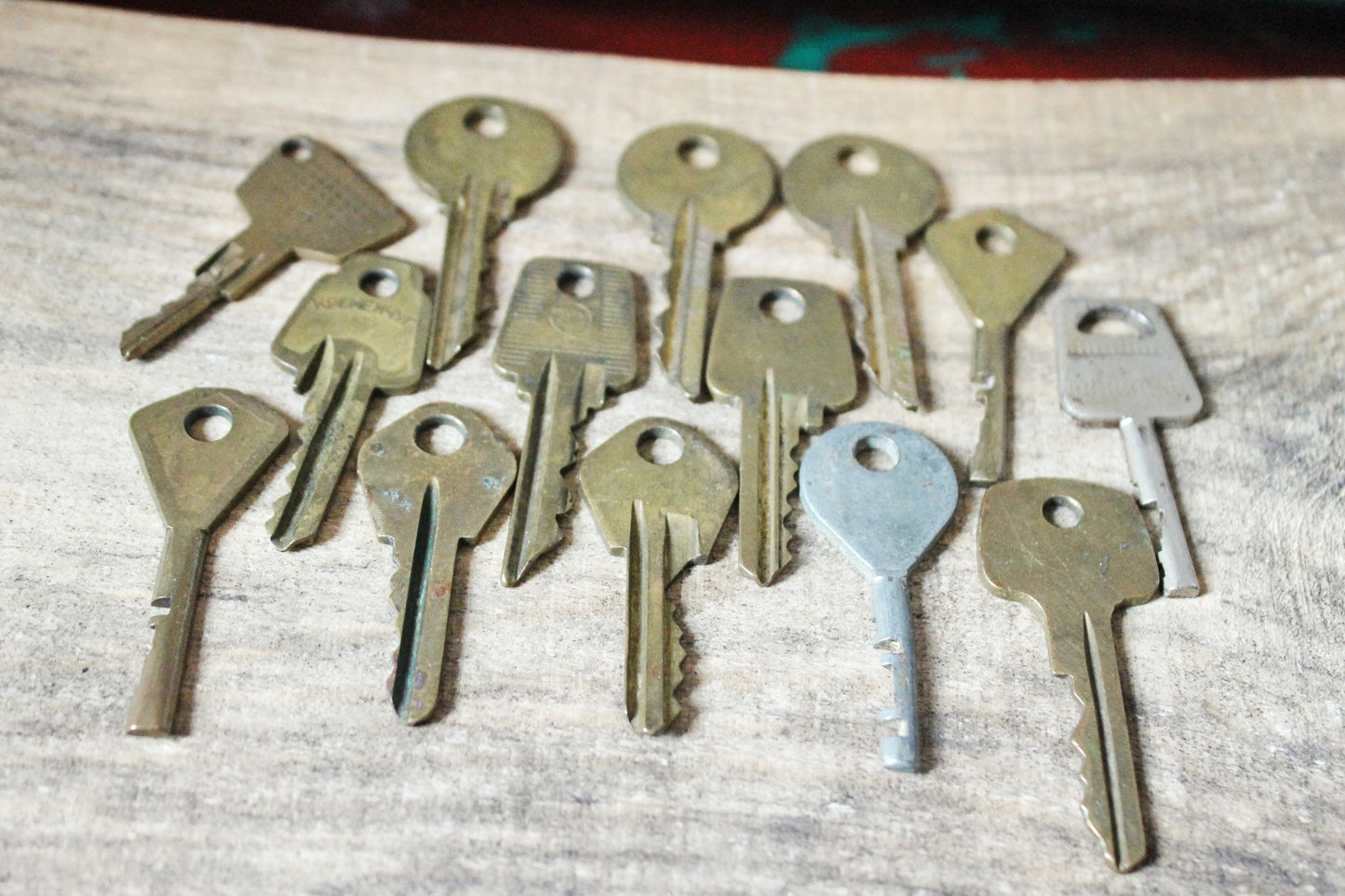 Set of 14 vintage keys from the USSR - Soviet Union vintage keys, Old rare house keys, Skeleton keys-1