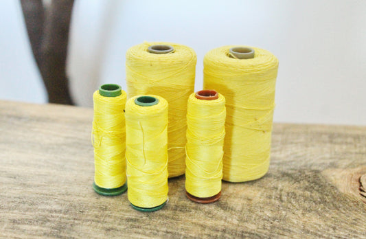 Vintage Soviet Sewing Thread Set – Lemon Spools – USSR Cotton Thread – Craft Supplies – 1970s 1980s Soviet Era