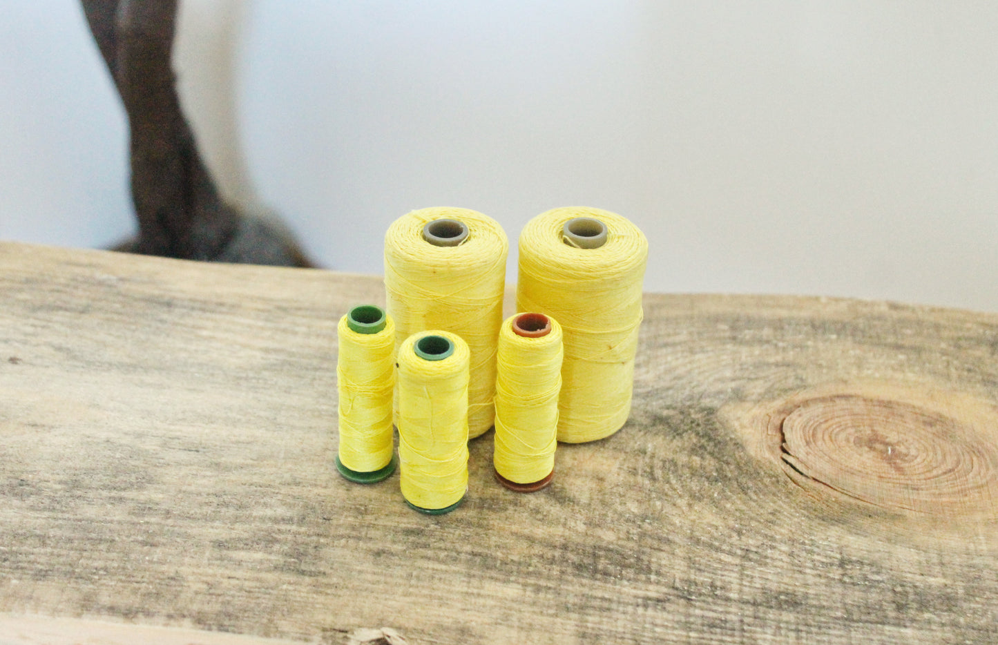 Vintage Soviet Sewing Thread Set – Lemon Spools – USSR Cotton Thread – Craft Supplies – 1970s 1980s Soviet Era