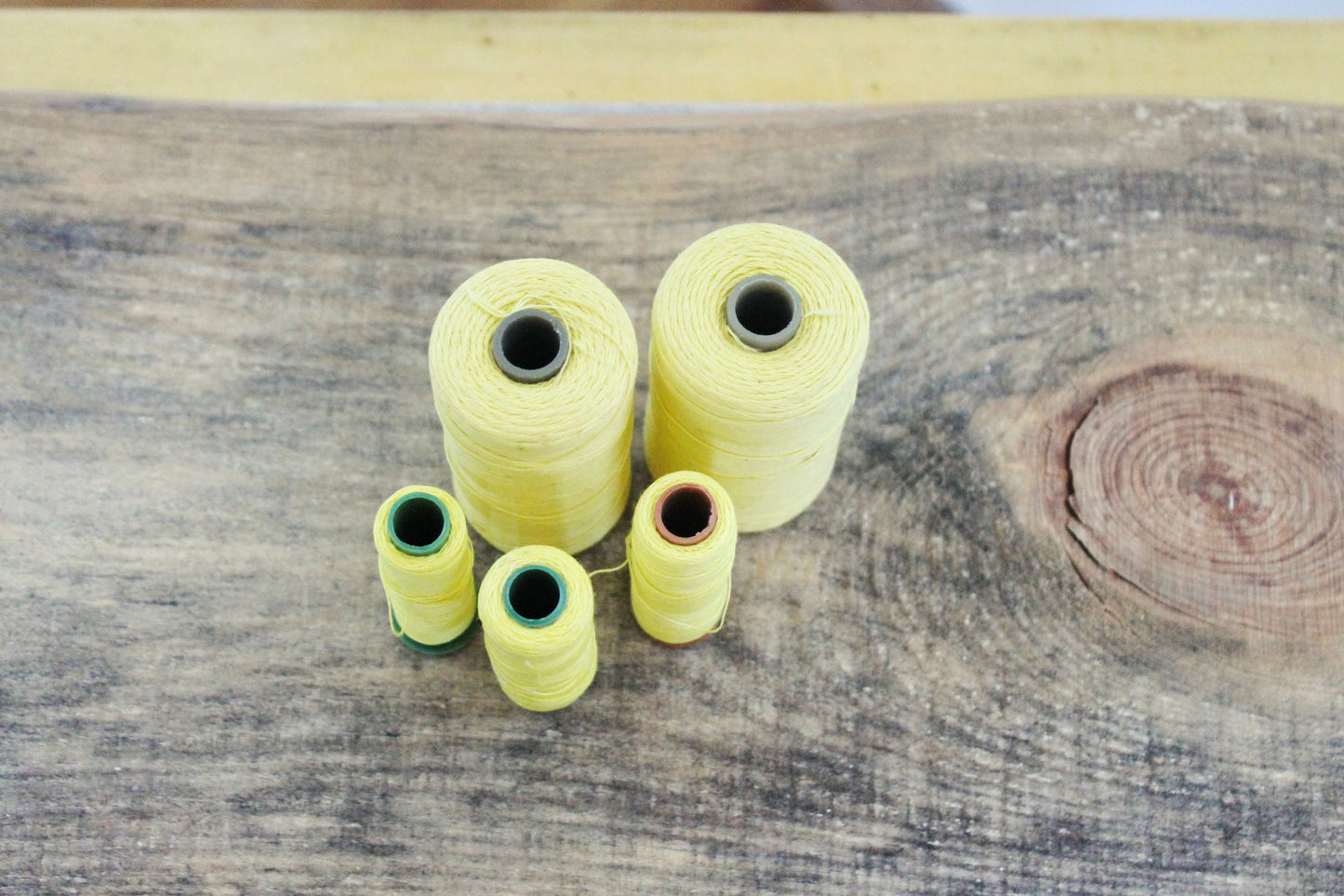 Vintage Soviet Sewing Thread Set – Lemon Spools – USSR Cotton Thread – Craft Supplies – 1970s 1980s Soviet Era