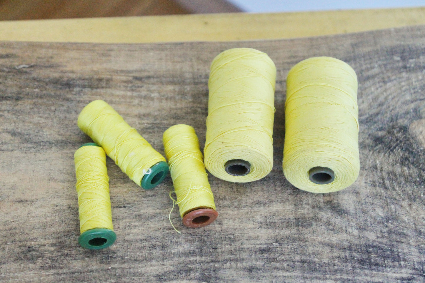 Vintage Soviet Sewing Thread Set – Lemon Spools – USSR Cotton Thread – Craft Supplies – 1970s 1980s Soviet Era