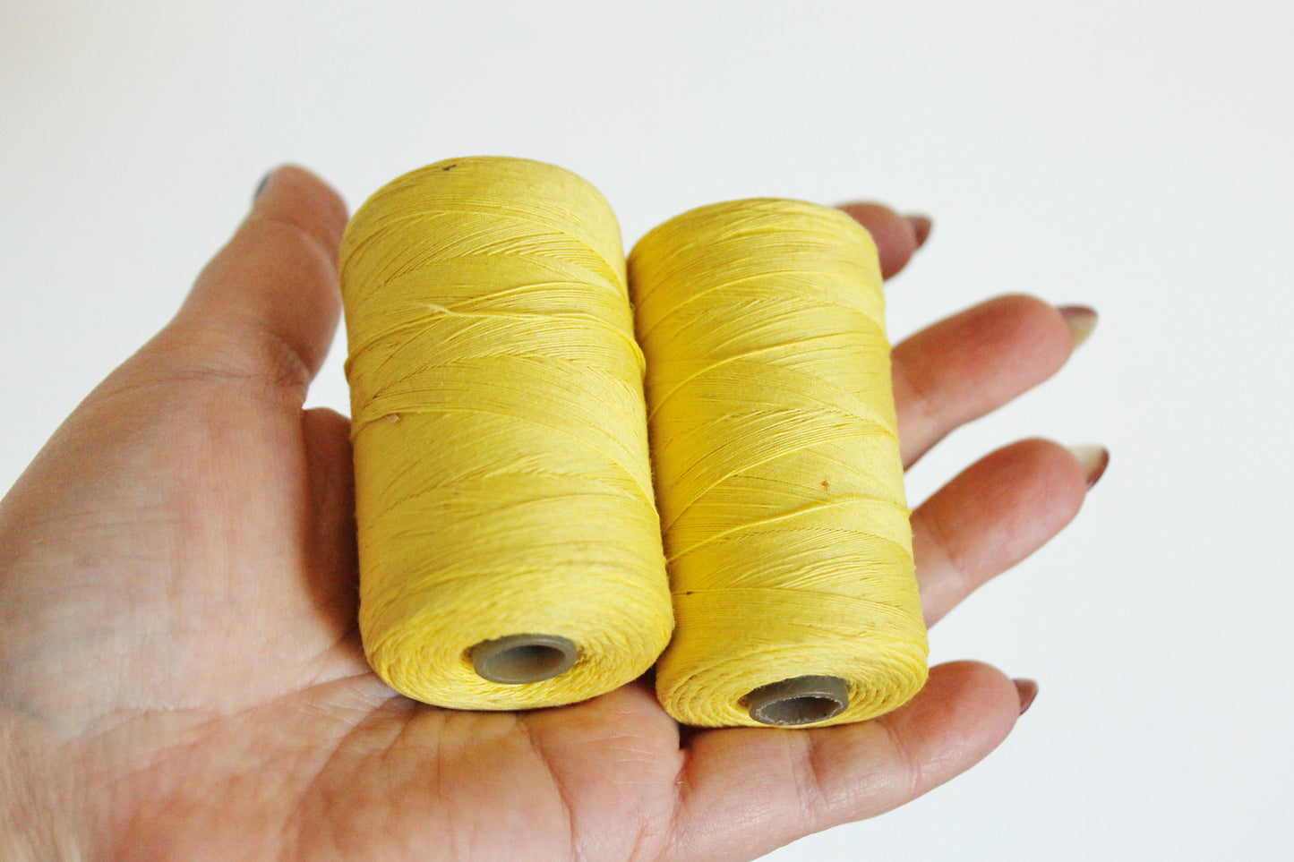 Vintage Soviet Sewing Thread Set – Lemon Spools – USSR Cotton Thread – Craft Supplies – 1970s 1980s Soviet Era