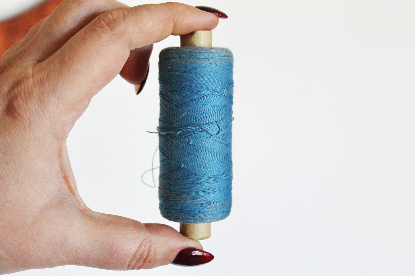 Vintage Soviet Thread Spools – Blue Tones – USSR Sewing Notions – Set of 4 – USSR Cotton Thread – Craft Supplies – 1970s 1980s Soviet Era