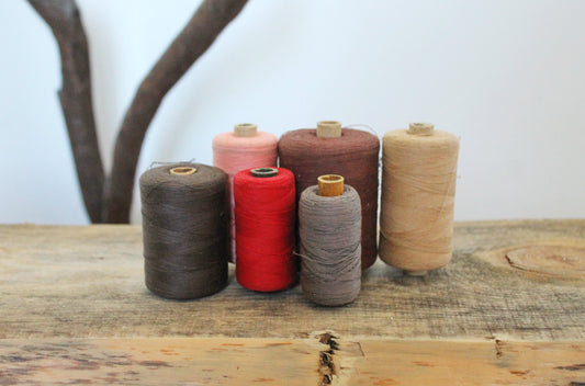 Vintage USSR Thread Spool Set – 6 Spools – Assorted Earthy Colors – Soviet Textile Supply – Mid-Century Sewing Notions - 1970-1980