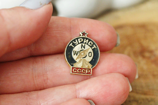 Vintage soviet USSR pin badge - Tourist - USSR pin - vintage soviet badge - 1970s