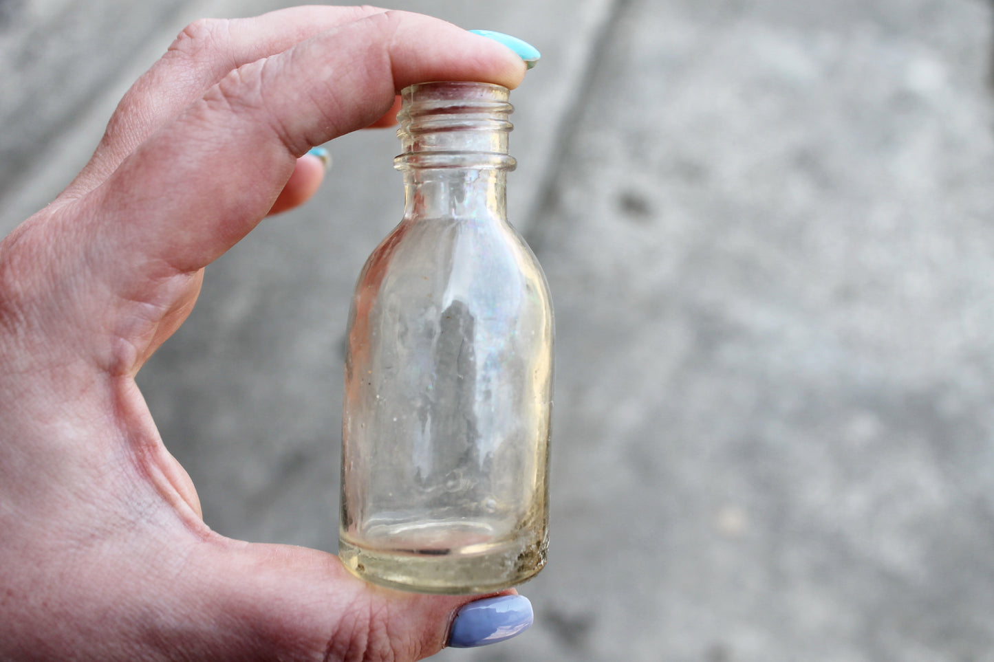 Set of 8 Vintage ancient small bottles - 2.4 - 4.6 inches - Soviet Glass Wine Bottle - USSR made bottle - 1960-1970s