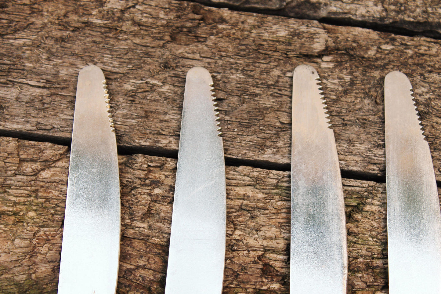 Soviet Vintage knives Set of 6 Stainless steel USSR era 1970s Soviet cutlery