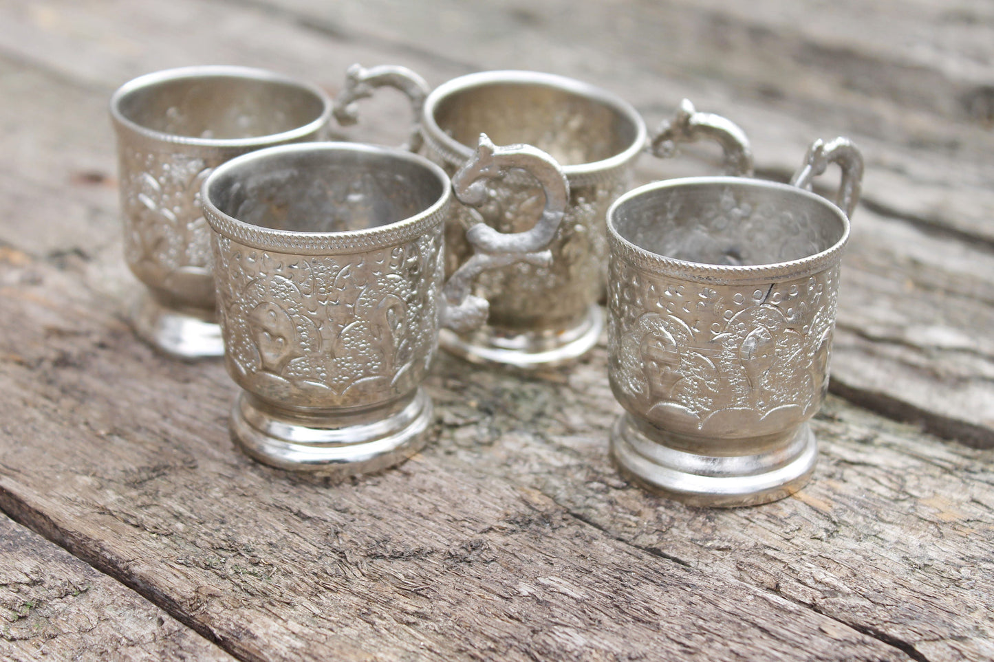 Set of four mini-cupboards - vintage glass holders - 1970s-1980s