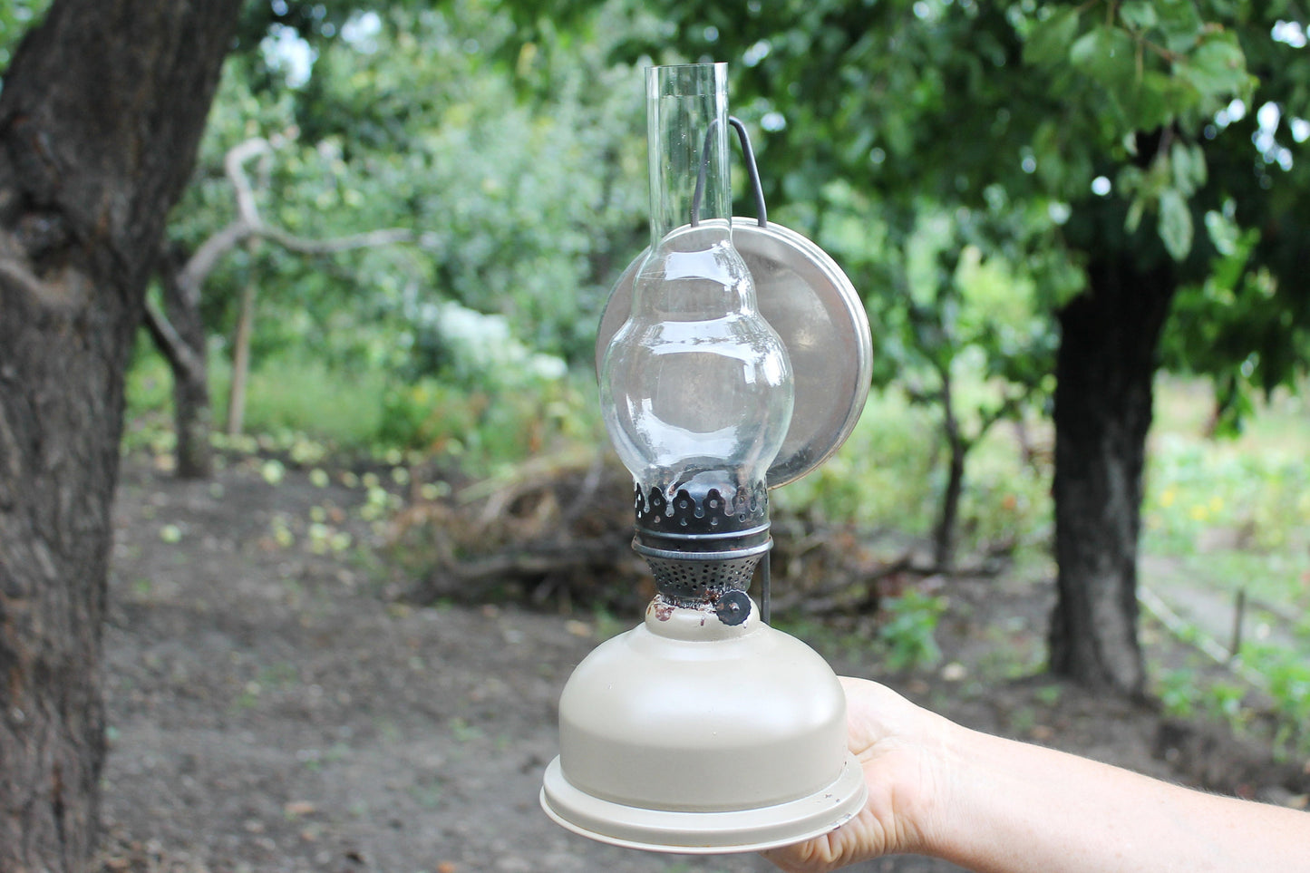 Vintage oil lamp - gas lamp - petrol lamp - USSR vintage lamp - kerosene lamp - 1960-1970