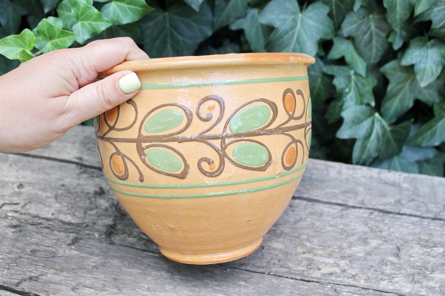 Vintage big Old Ceramic Pottery Clay Pot - Old Brown Pots Ukrainian traditional jug - USSR pottery jug - handmade pottery jug