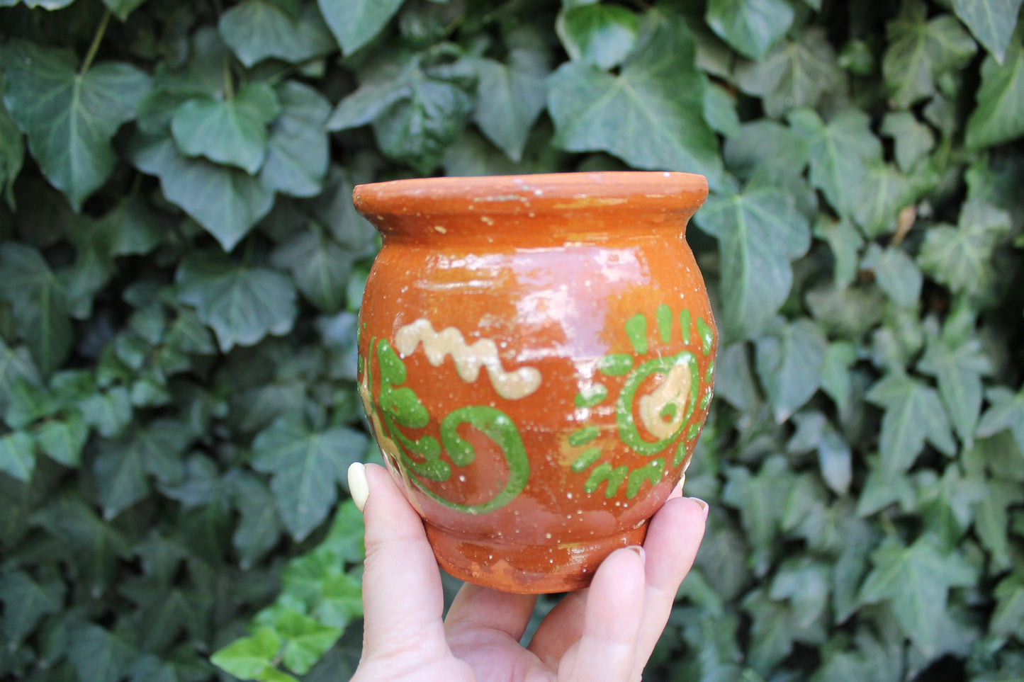 Old Ceramic Pottery Vintage Clay Pot - Old Brown Pots Ukrainian traditional jar - USSR pottery jug - handmade pottery jug