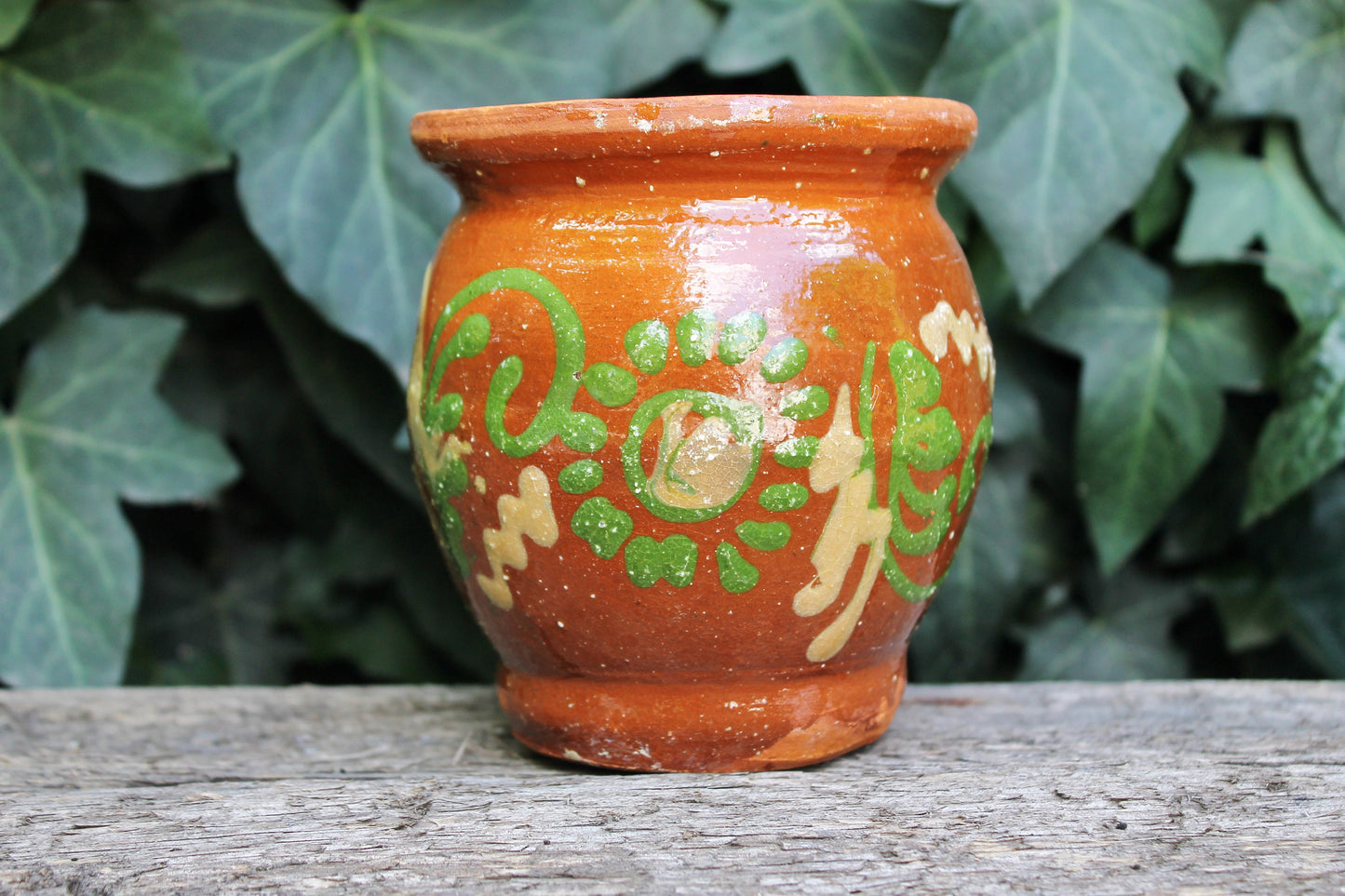 Old Ceramic Pottery Vintage Clay Pot - Old Brown Pots Ukrainian traditional jar - USSR pottery jug - handmade pottery jug