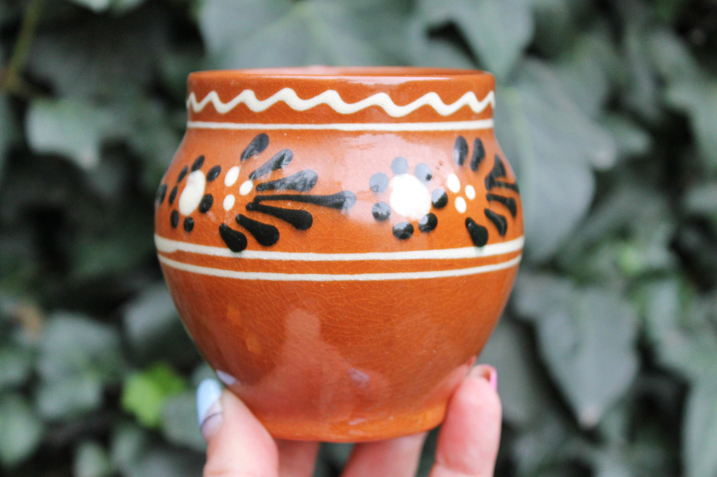 Set of two Old Ceramic Pottery Vintage Clay Pots - Old Brown Pots Ukrainian traditional jar - USSR pottery jugs - handmade pottery jugs