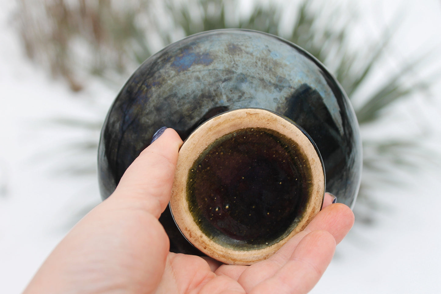 Vintage Brown small Ceramic Vase - from 1990s