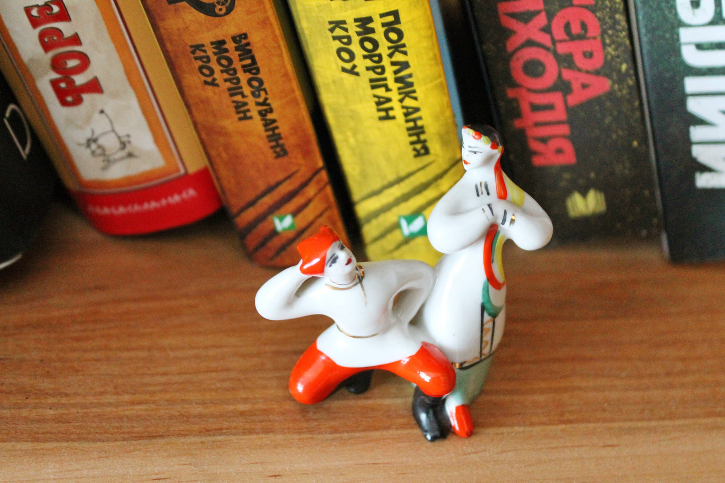SMALL Vintage porcelain Ukrainian DANCERS - USSR vintage porcelain - Polonsk Porcelain Factory - 1960s -hand painted