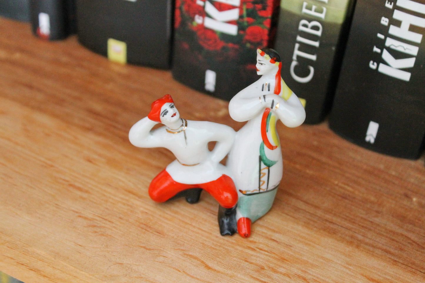 SMALL Vintage porcelain Ukrainian DANCERS - USSR vintage porcelain - Polonsk Porcelain Factory - 1960s -hand painted