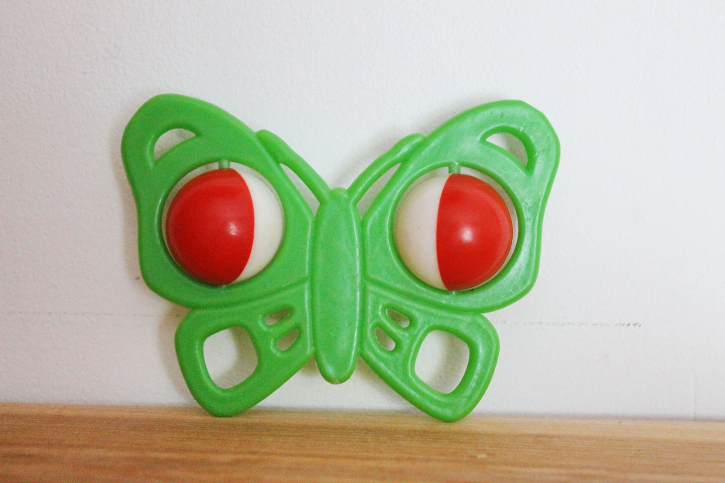 Soviet vintage baby rattle - Butterfly - 4.4 inches - soviet toy - vintage toy - vintage rattle - Soviet Union toy -  USSR rattle - 1970s