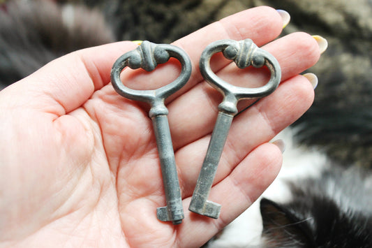 Set of two vintage furniture keys 2.7 inches from the USSR - made in 1970s