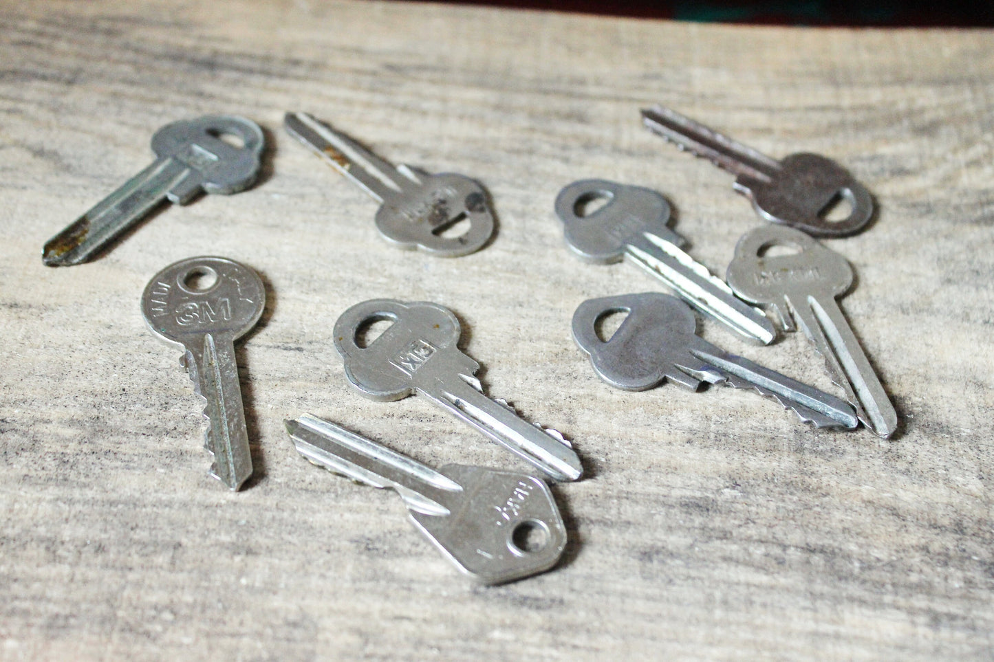 Set of 8 vintage keys from the USSR - Soviet Union vintage keys, Old rare house keys, Skeleton keys