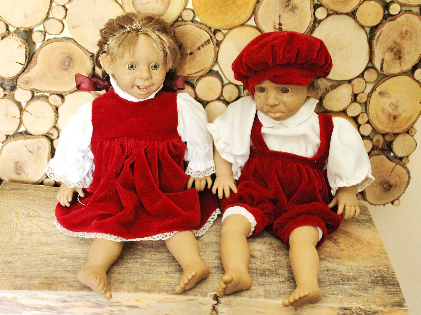 Set of two Sister and Brother dolls - Germany vintage doll - USSR doll - Collectible doll - 1970s