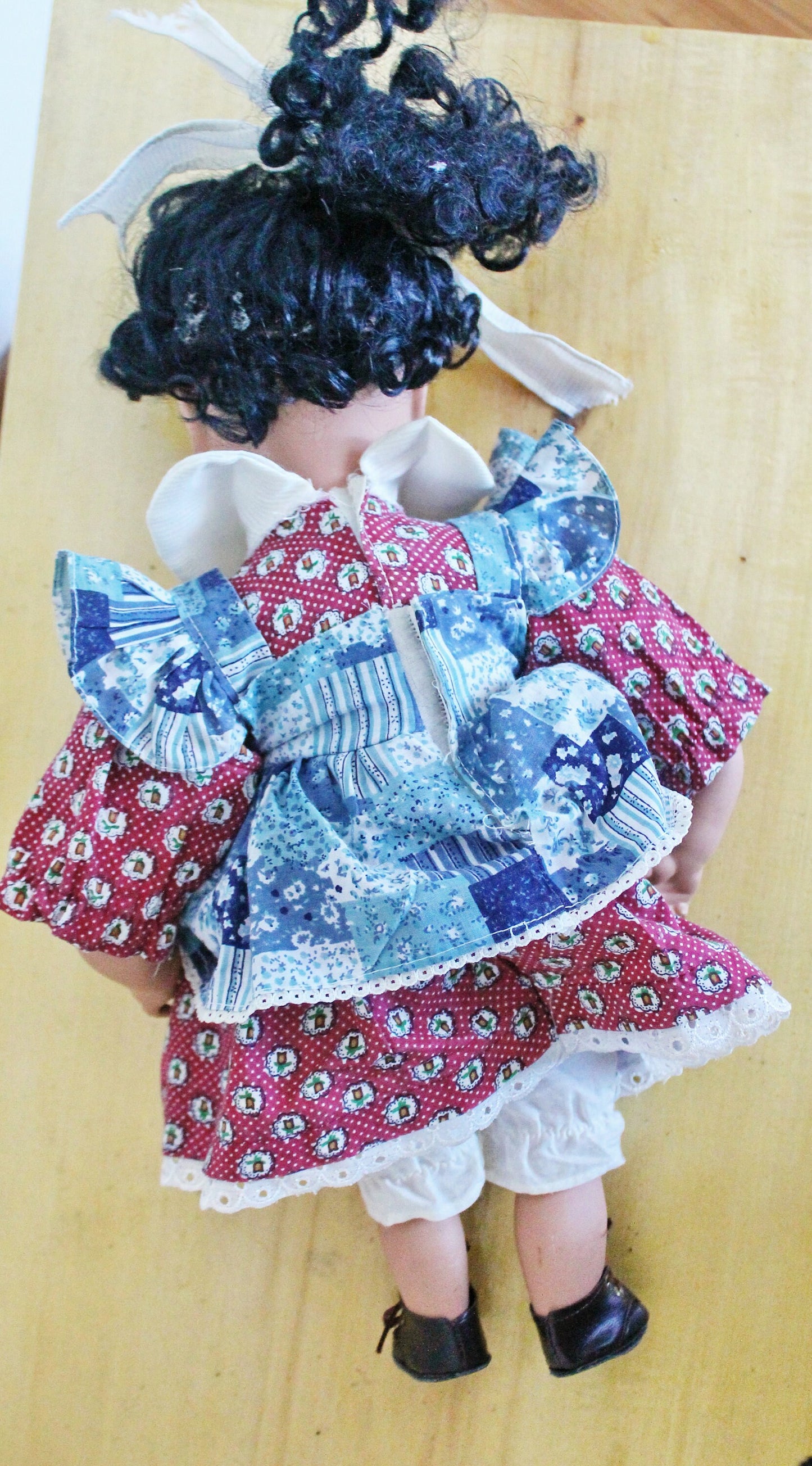 Vintage porcelain Germany doll - 17 inches - Collectible doll - 1970-1980s