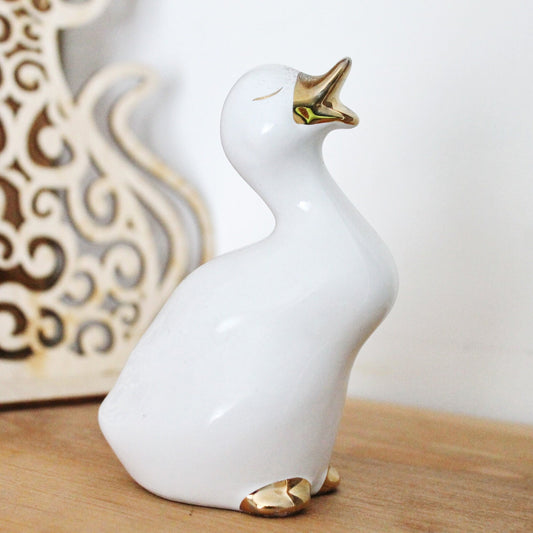 Vintage Porcelain Goose - Germany porcelain figurine - vintage decor - Germany vintage - 1980s