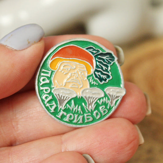 Vintage soviet USSR pin badge "Mushroom parade" 1.1 inches - USSR pin - vintage soviet badge - 1970s