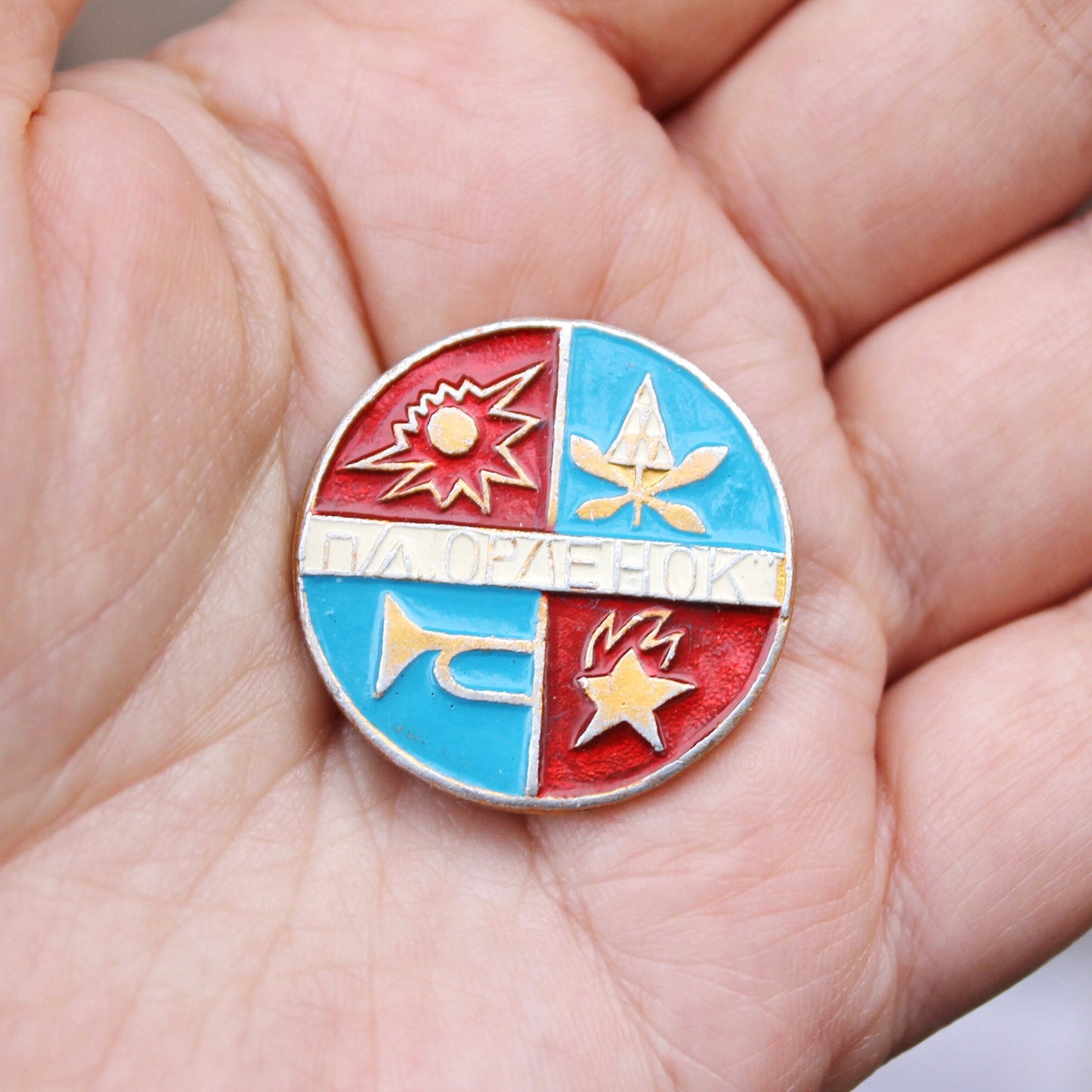 Vintage soviet USSR pin badge - Children's camp Orlenok  - USSR pin - vintage soviet badge - 1980s