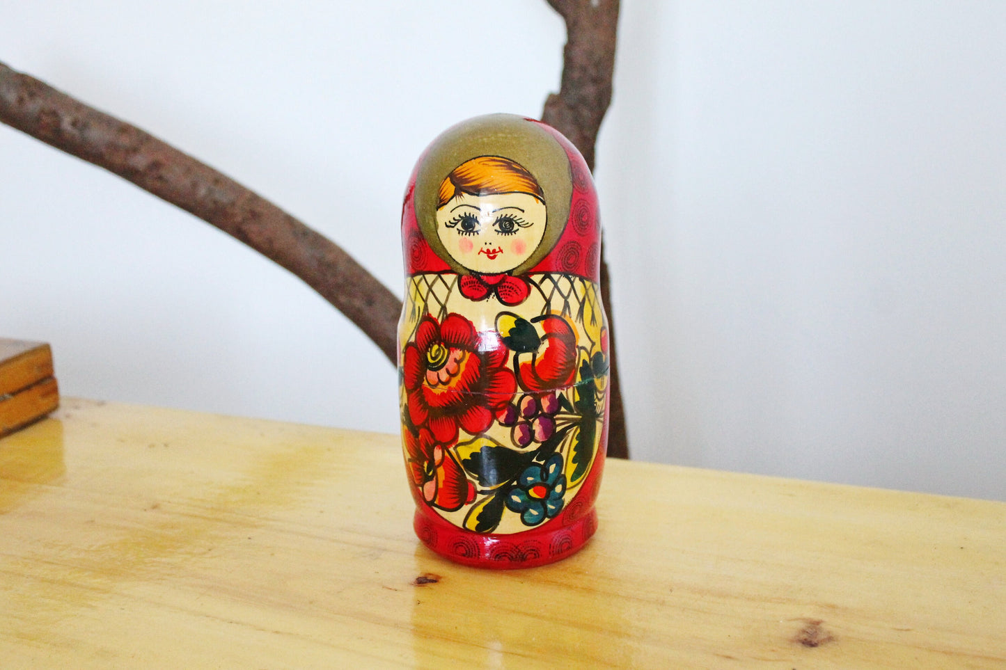 Vintage USSR Nesting dolls - 7.9 inches - USSR doll - Collectible doll - 1970s -Matryoshka