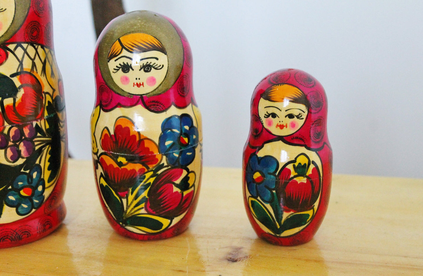 Vintage USSR Nesting dolls - 7.9 inches - USSR doll - Collectible doll - 1970s -Matryoshka