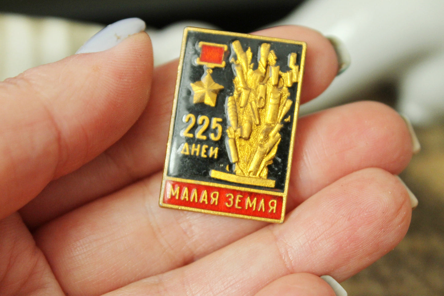 Vintage soviet USSR pin badge -Small land - USSR pin - vintage soviet badge - 1970s