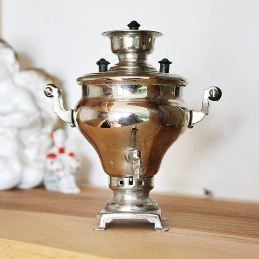 Vintage USSR mini samovar 5.9 inches - mini samowar souvenir from USSR - Soviet Ukraine - 1980s