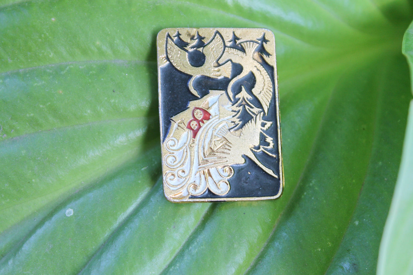 Vintage soviet USSR pin badge - Geese and swans - USSR pin - vintage soviet badge - 1970s