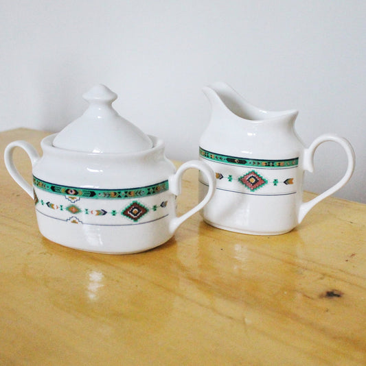 Porcelain beautiful China Set of Сreamer and Sugar Bowl - Vintage porcelain - 1980-1990s