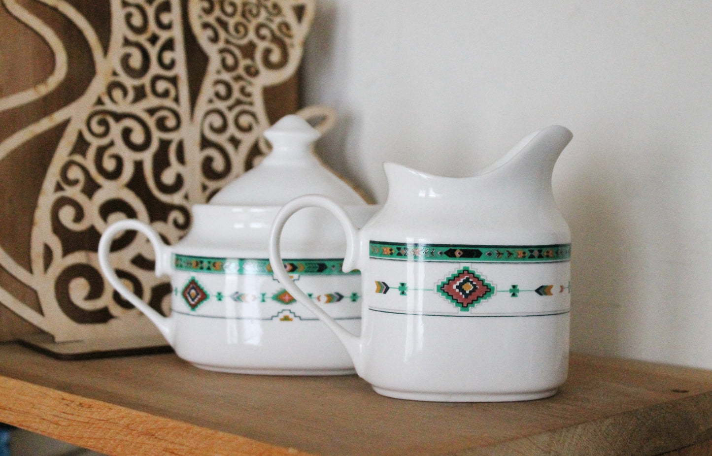 Porcelain beautiful China Set of Сreamer and Sugar Bowl - Vintage porcelain - 1980-1990s