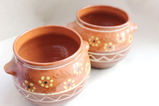 Set of of two Clay pots for baking, times of the USSR - USSR vintage