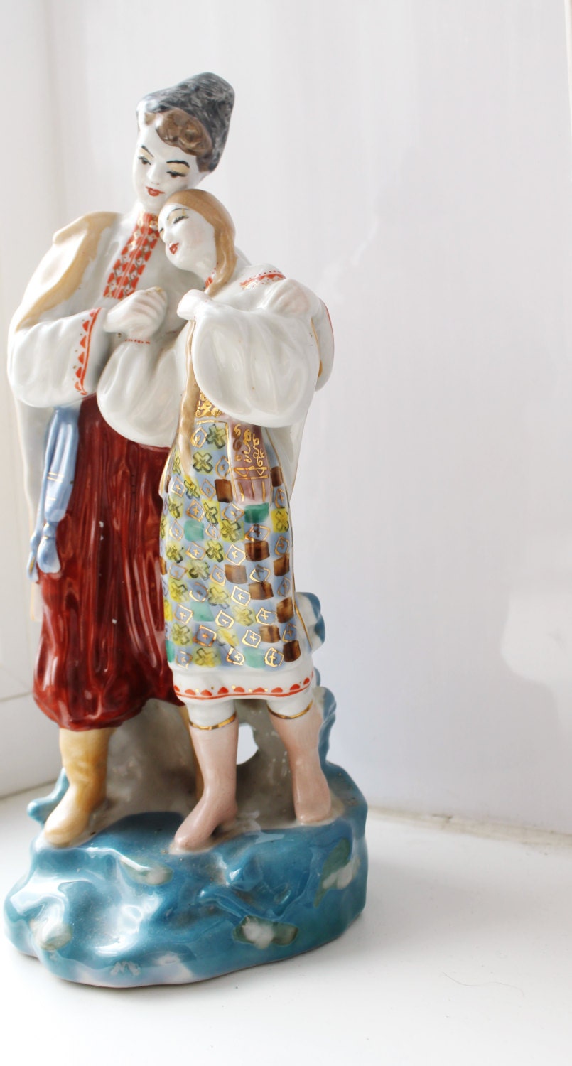 USSR vintage porcelain figurine "Ukrainian May night" - USSR vintage - 1970s - Hand painted