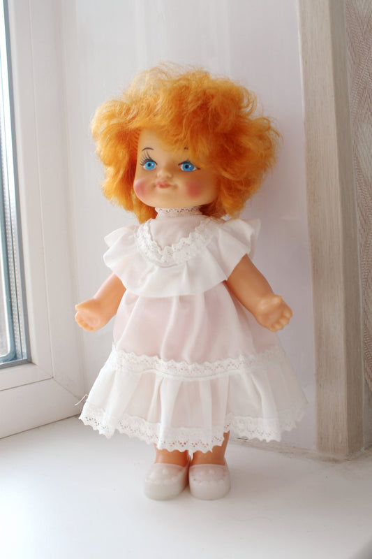 USSR vintage red hair doll - collectible doll - home - decor - Vintage dolls